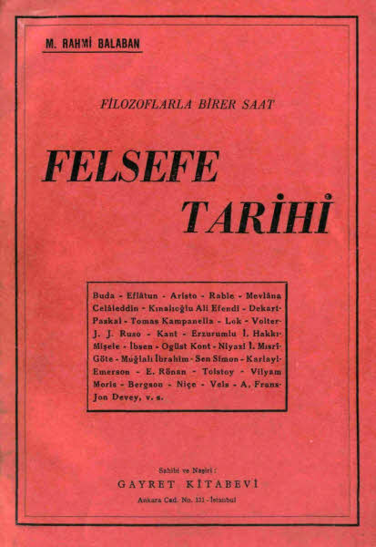 Felsefe Tarixi - Mustafa Rehmi Balaban